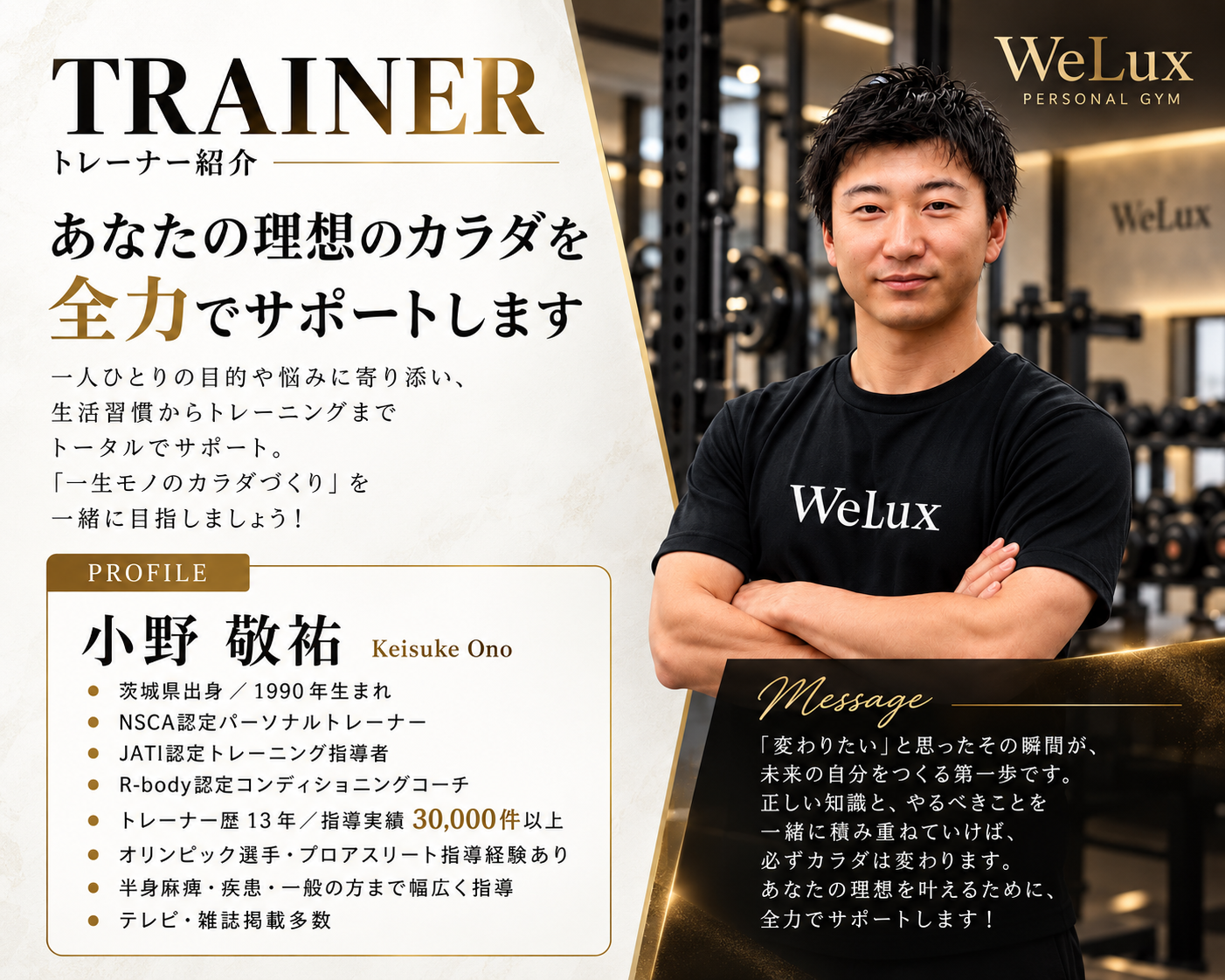 実績豊富なトレーナーがサポート